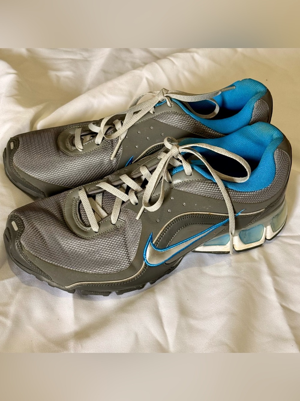 Nike Women’s Gray and Blue Athletic Running Sneakers
